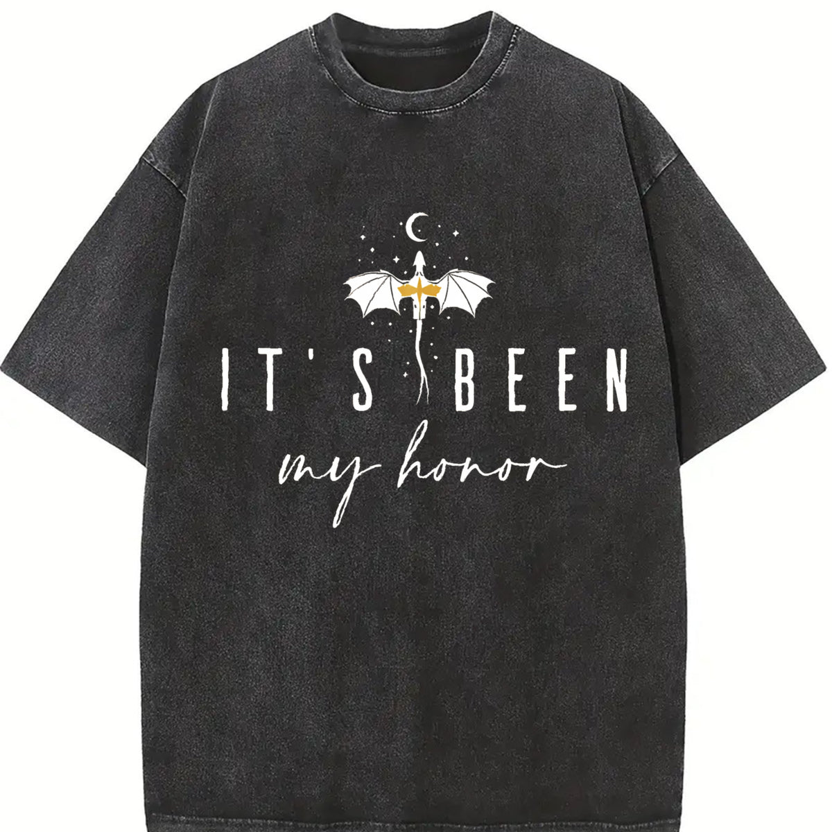 Fourth Wing It’s Been My Honor Vintage Washed T-Shirt in Black