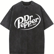 Dr Pepper Est. 1885 Vintage Washed T-Shirt in Black