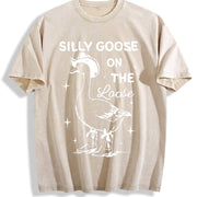 Mad Goose Vintage Washed T-Shirt in Beige
