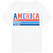 America Land of Free Cotton T-Shirt in White