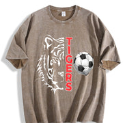 Tigers Soccer Vintage Washed T-Shirt in Brown