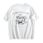 Stars Hollow Nostalgia Cotton T-Shirt in White