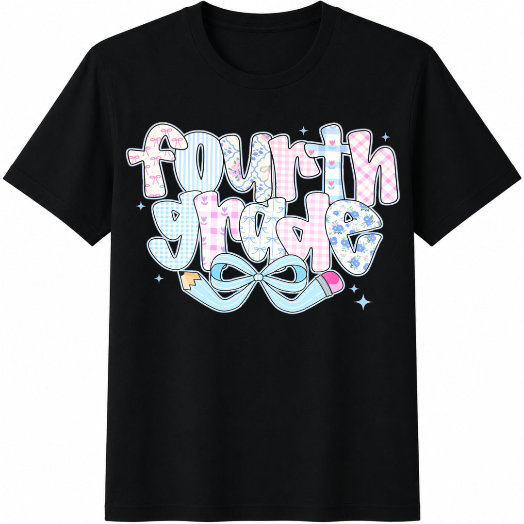 Fourth Grade Teacher Cotton T-Shirt in Black