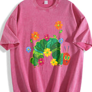 Eat the Rich the Very Hungry Caterpillar Vintage Washed T-Shirt in Red