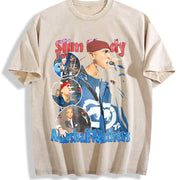 Slim Shady Marshall Mathers Vintage Washed T-Shirt in Beige