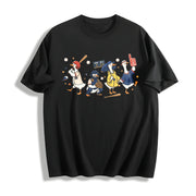 Hit the Dang Ball Goose Baseball Cotton T-Shirt in Black