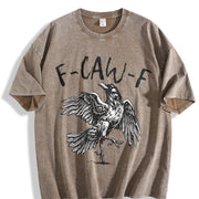 F-caw-f Halloween Vintage Washed T-Shirt in Brown