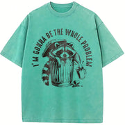 I’m Gonna Be the Whole Problem Vintage Washed T-Shirt in Blue