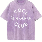 Grandpas Club Father's Day Vintage Washed T-Shirt in Purple