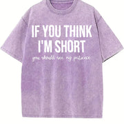 Saying Humor Cute Unisexs Vintage Washed T-Shirt in Purple