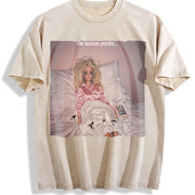 The Horrors Persist Doll in Bed Vintage Washed T-Shirt in Beige