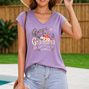 And Fun Letter Versatile Women's Color Cotton Tank Top in Purple
