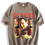 Stu Macher 90s Bootleg Classic Vintage Washed T-Shirt in Brown