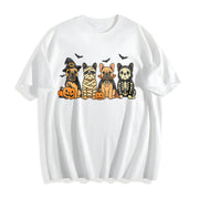 ® Halloween French Bulldog Cotton T-Shirt in White