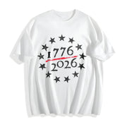 American 250 USA 250th Anniversary Cotton T-Shirt in White