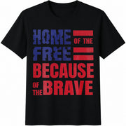 Patriotic 4th of July Cotton T-Shirt in Black