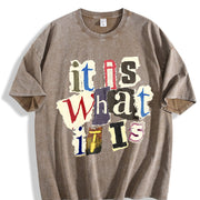 Y2K UFO Vintage Washed T-Shirt in Brown