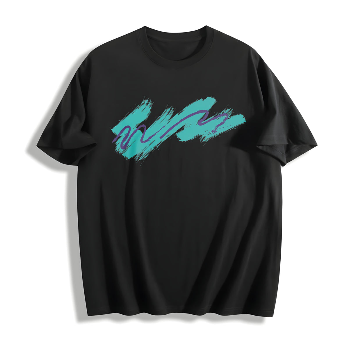 90's Paper Cup Nostalgia Cotton T-Shirt in Black
