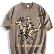 Princess Donut and Mongo vintage washed oversized T-shirt in Brown