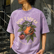 Don't Speak 90s Rock Vintage Washed T-Shirt in Purple