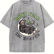 Don't Fear the Reefer Vintage Washed T-Shirt in Gray