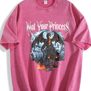 Not Your Princess 90s Vintage Washed T-Shirt in Red