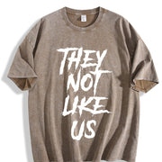 They Don't Like Us Vintage Washed T-Shirt in Brown