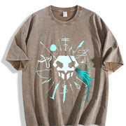 BLEACH Nelliel Tu Odelschwanck Manga Harajuku vintage washed oversized T-shirt in Brown