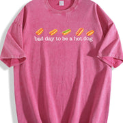 Bad Day to Be a Hot Dog Vintage Washed T-Shirt in Red