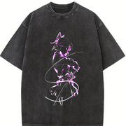 Shinobu x Demon Slayer Anime – Collector Drop vintage washed oversized T-shirt in Black