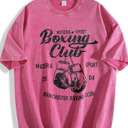 Manchester Boxing Club 2004 Vintage Washed T-Shirt in Red