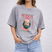 Stranger Christmas vintage washed oversized T-shirt in Gray