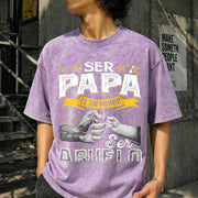 Grandpa for Grandfather Vintage Washed T-Shirt in Purple