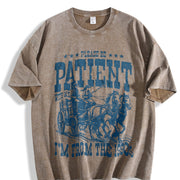 Retro I'm from the 1900s Vintage Washed T-Shirt in Brown
