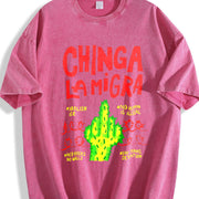 ✊🏾 Chinga La Migra Vintage Washed T-Shirt in Red