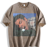 Happy Gilmore Golf Comedy vintage washed oversized T-shirt in Brown