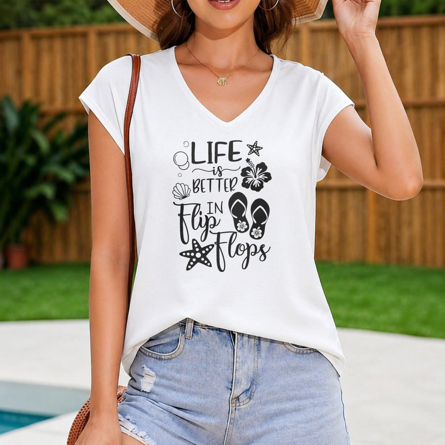Standard Size 2026 Flip Flops Slogan Vest Starfish Fusang Women's Color Cotton Tank Top in White