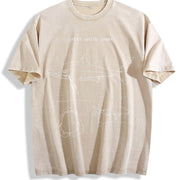 A Great White Shark Vintage Washed T-Shirt in Beige