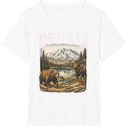 Denali National Park Cotton T-Shirt in White