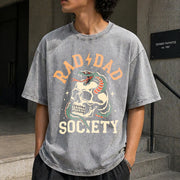 Rad Dad Society Dad Club Vintage Washed T-Shirt in Gray