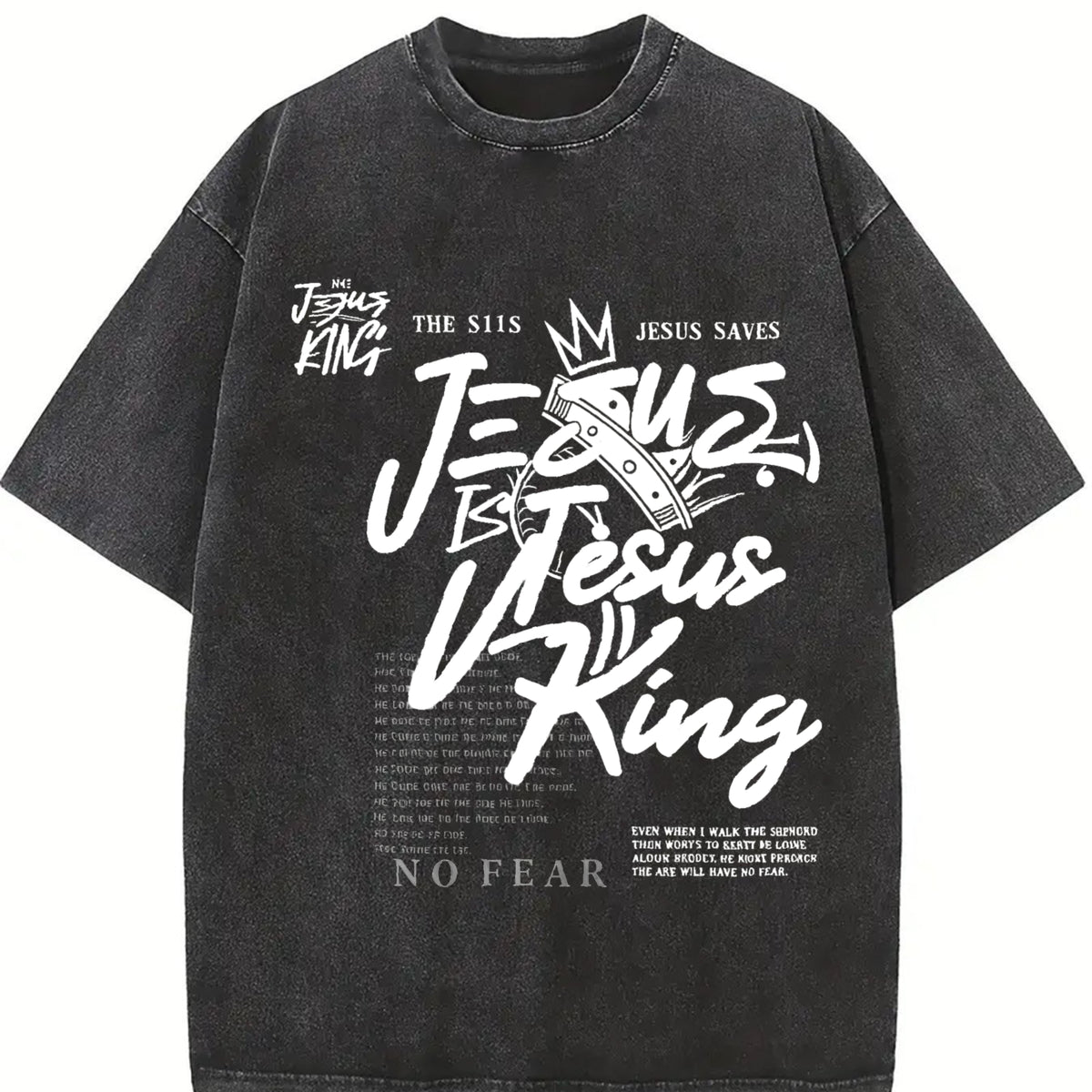 Para El Mundo Solo Eres un Papa Vintage Washed T-Shirt in Black