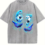 67 Soccer Vintage Washed T-Shirt in Gray