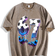 67 Soccer Vintage Washed T-Shirt in Brown