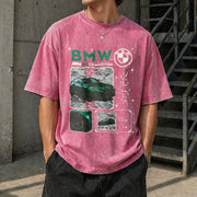BMW M4 Competition Vintage Washed T-Shirt in Red