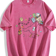 Silly Goose Special Education Teacher Vintage Washed T-Shirt in Red