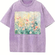 Christian His Mercies Are New Every Morning Bible Verse Vintage Washed T-Shirt in Purple