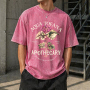 Aqua Tofana Feminist Apothecary Vintage Washed T-Shirt in Red