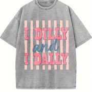 Teacher Mode Off Coquette Bow Retro Break Pastel Vintage Washed T-Shirt in Gray