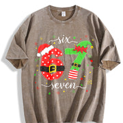 Six Seven Vintage Washed T-Shirt in Brown