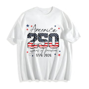 USA 250th Anniversary Cotton T-Shirt in White
